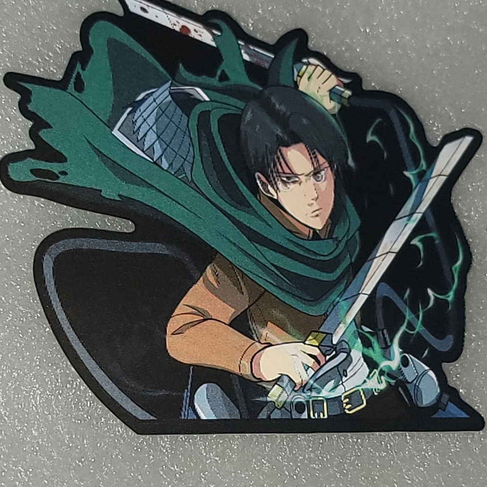 3/$15 Attack on Titan Holographic Lenticular Anime Decal, Waterproof Sticker